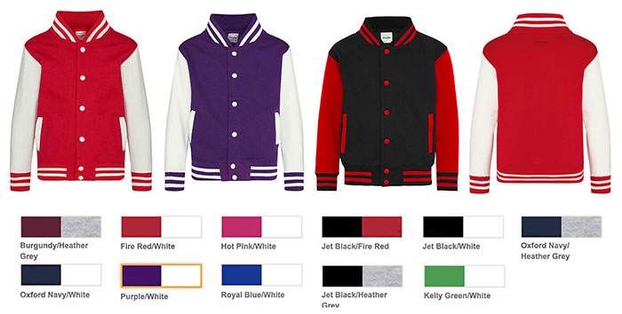 Kids´ Varsity Jacket - Farbauswahl