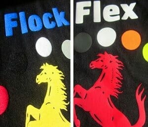 Flexdruck und Flockdruck