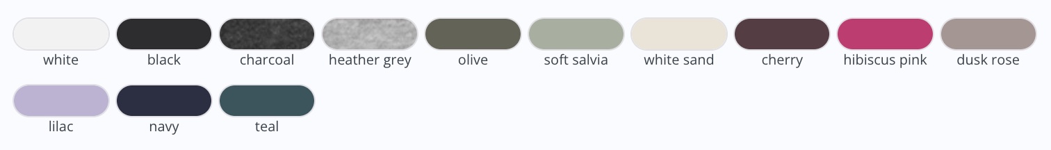 Lieferbare Farben T-Shirt Damen BY021