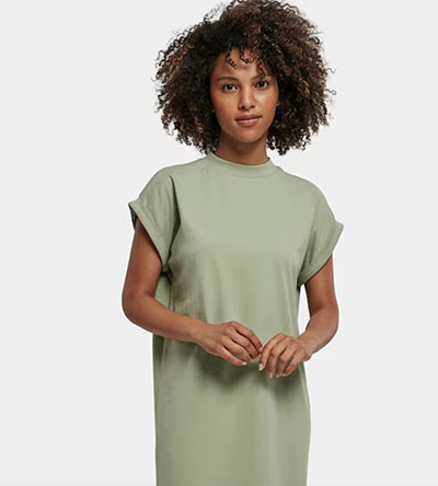 BY 101 - T-Shirt Kleid mit Stehkragen